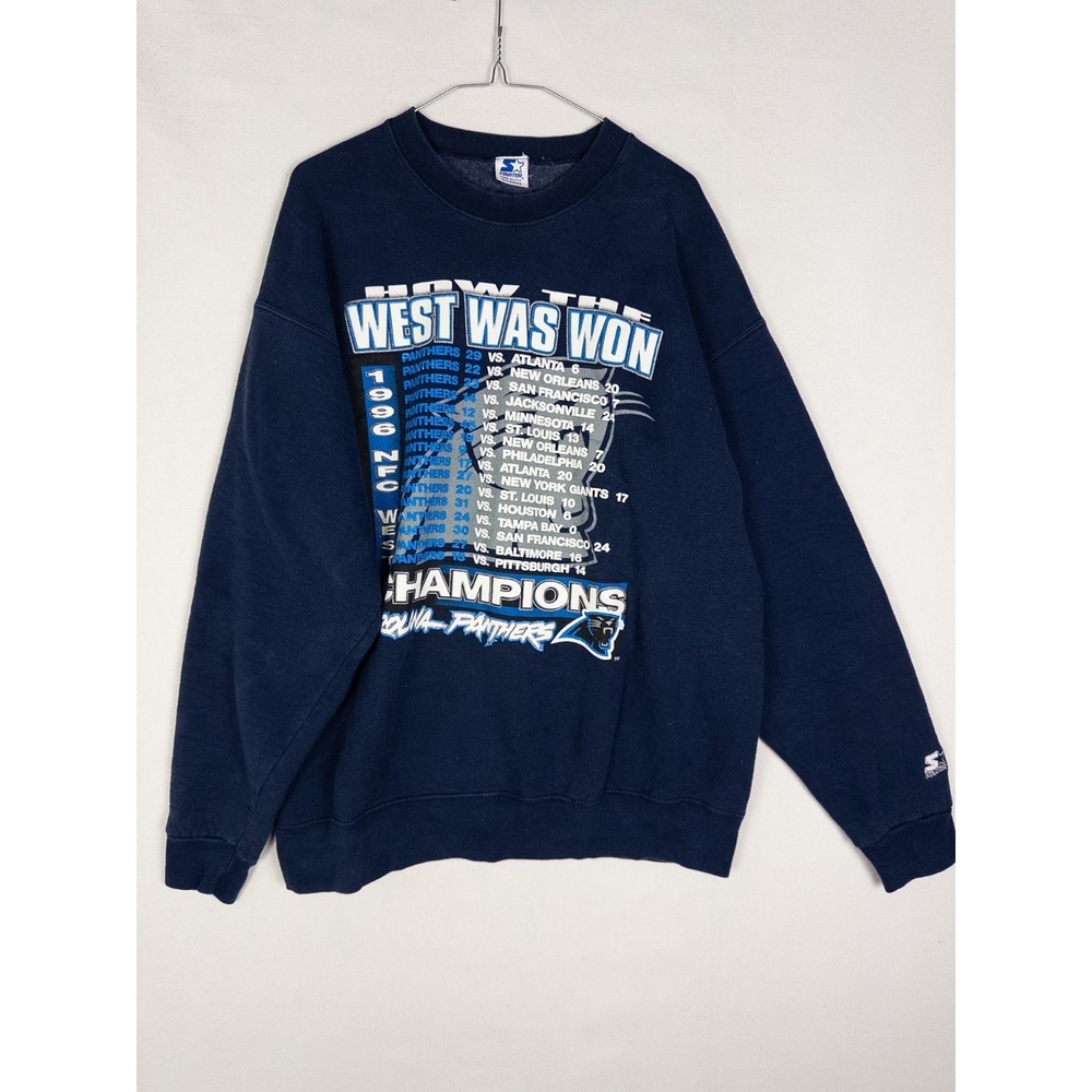 Starter Carolina Panthers NFL Mens XL 90s Streetwear Pullover Fleece Sweatshirt